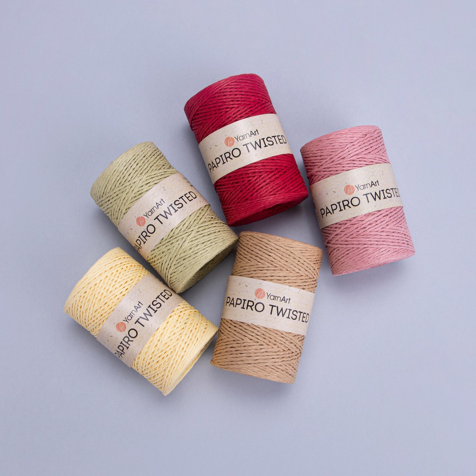Twisted Raffia Rope Yarnart Papiro Twisted: 100% Raffia Paper Yarn Craft Ribbon Accessory ...