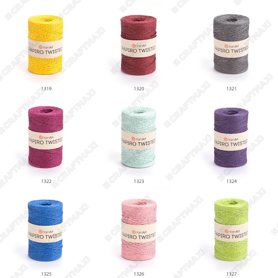 Yarnart Papiro Twisted: 100% Raffia Paper Yarn Craft Ribbon