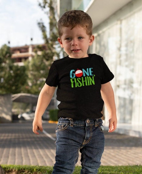 Gone Fishin Toddler Shirts, Gone Fishing Kid Shirts, Toddler Fish