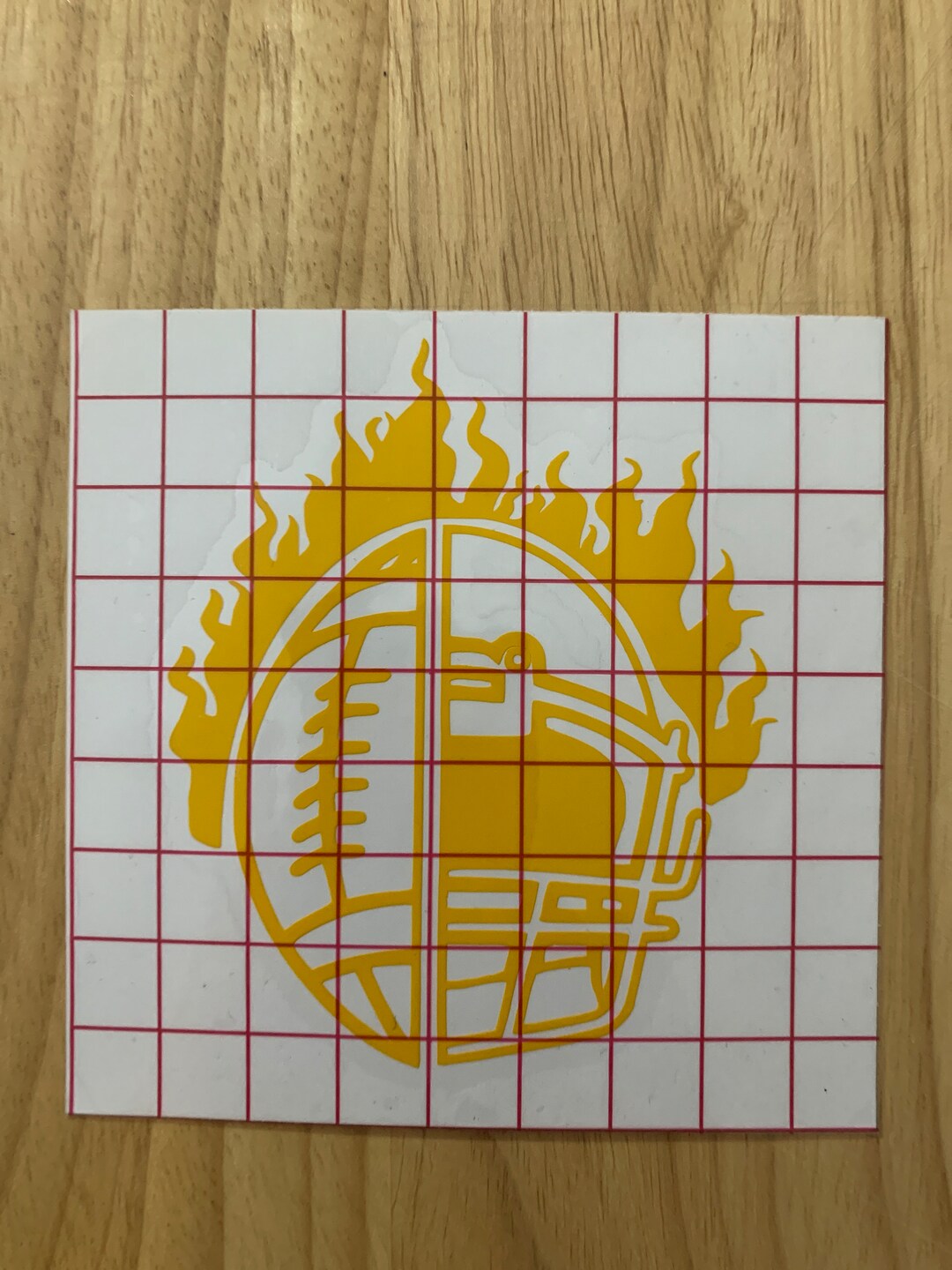 Football/helmet Vinyl Decal Etsy