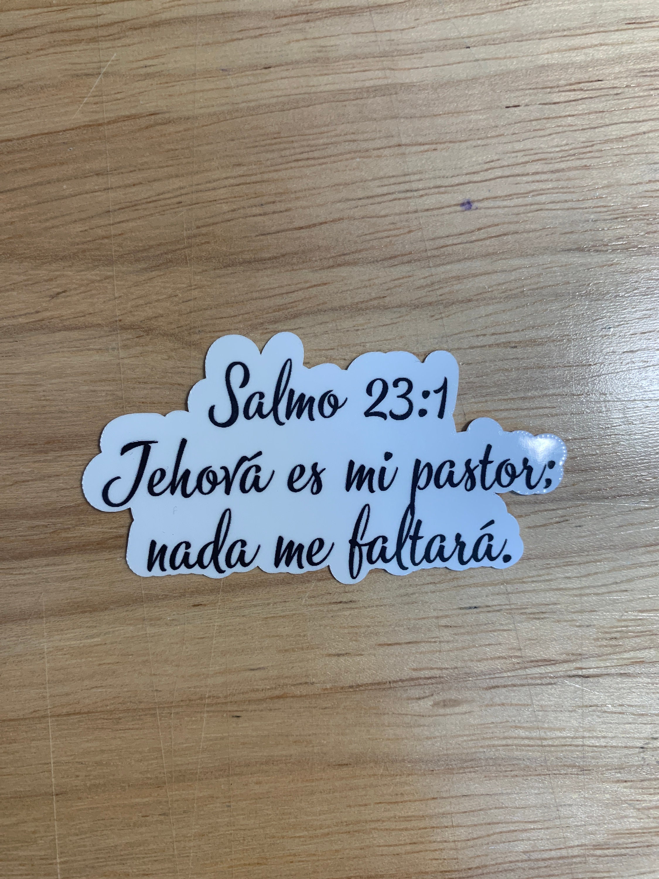 Salmo 23 Psalm 23 Spanish Necklace Stainless Steel or 18k Gold Dog Tag 24