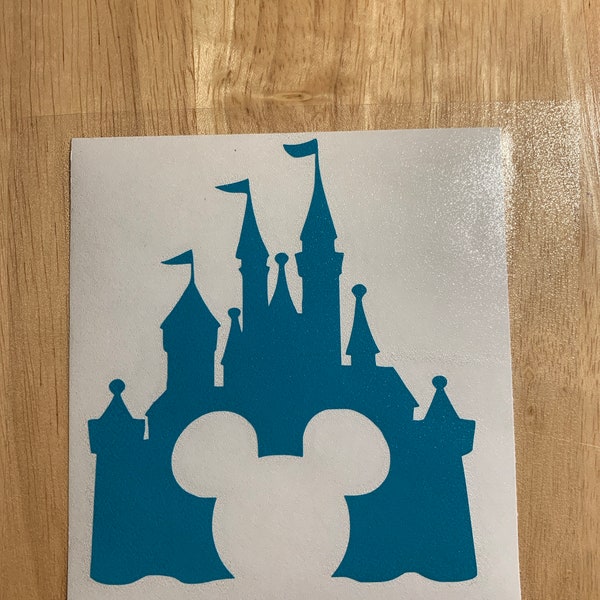 Mickey Mouse Castle White Decal Etsy
