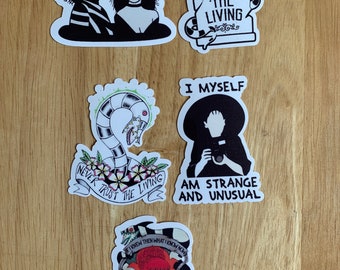 Beetlejuice Never Trust The Living Lanyard - ID Holder With Rubber Charm & Sticker