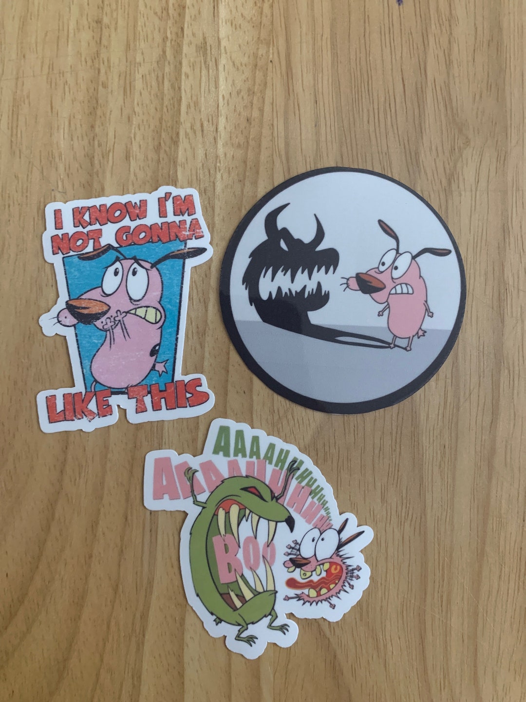 Courage the Cowardly Dog Stickers Set of 3 - Etsy