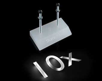 Skateboard Wall Mount Hangers - White Acrylic Display (10-Pack)