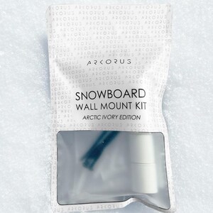 4 [White] PCS Snowboard Wall Mount, Snow board Rack Display, Floating Hanger, Minimalist Hook Holder, Durable Gear Storage - US Tariffs Free
