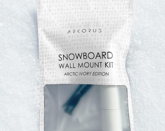 4 [White] PCS Snowboard Wall Mount, Snow board Rack Display, Floating Hanger, Minimalist Hook Holder, Durable Gear Storage - US Tariffs Free