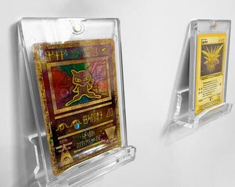 Clear PSA & CGC Card Wall Mount - Minimal Acrylic Display for Graded Trading Cards by Arkorus - US Tariffs Free