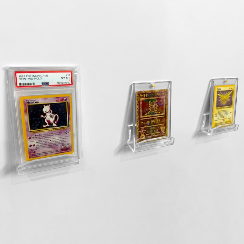 Clear PSA & CGC Card Wall Mount - Minimal Acrylic Display for Graded ...