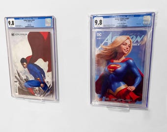 Comic Book Acrylic Wall Mount  Display for Graded Slabs & Raw Comics by Arkorus - US Tariffs Free