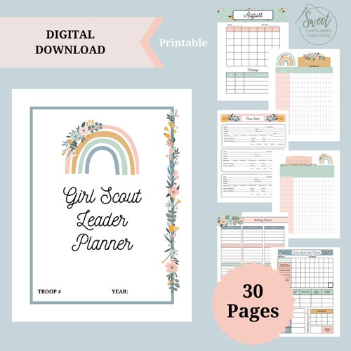Girl Scout Troop Leader Printable Activities - Etsy