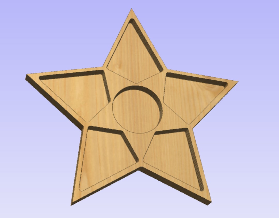 Vcarve .crv File for Double Star Serving Tray Candy Dish Etsy