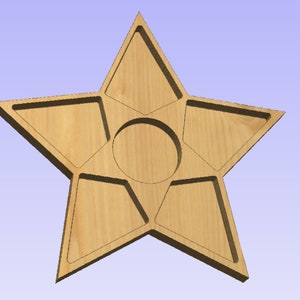 vcarve .crv file for double star serving tray candy dish