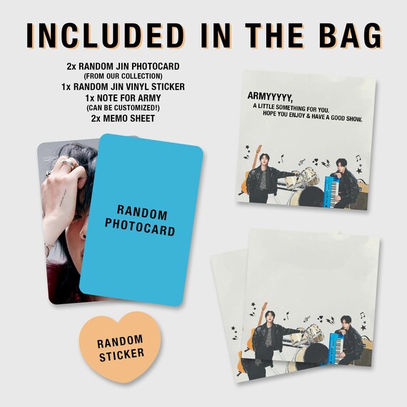 Run Seokjin Tour - Jin Freebies - Prepackaged Bangtan Freebies