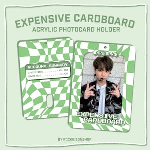 Portatarjetas fotográficas de cartón caro - Acrílico - Soporte para tarjetas coleccionables/K-Pop/PC