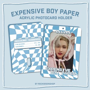 Papier pour garçon cher - Porte-cartes photo en acrylique - Support pour K-Pop/Cartes à collectionner/PC