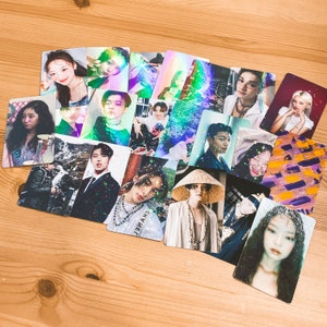 KPop - Aangepaste fotokaarten - Dubbelzijdig - Holografische overlays!