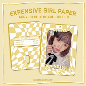 Expensive Girl Paper - Porta-cartões de fotos em acrílico - Porta-cartões K-Pop/Trading Card/PC