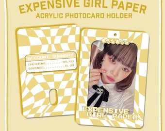 Papier cher pour fille - Porte-cartes photo en acrylique - Support K-Pop/Cartes à collectionner/Support PC
