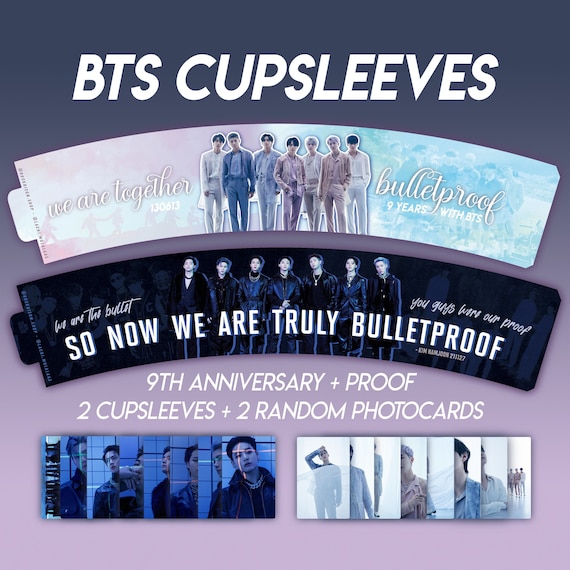 BTS 'proof' + 9th Anniversary Cupsleeve - RM, Namjoon, Jin, Suga