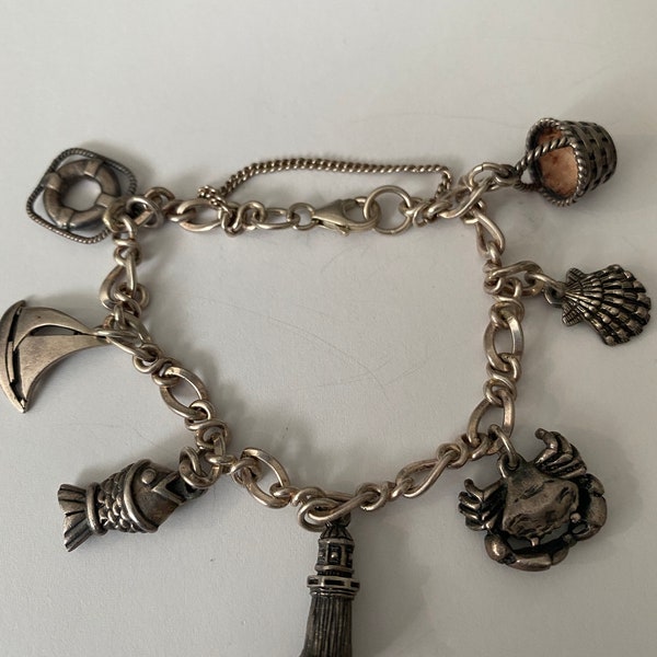 Vintage Nautical Silver Charms Etsy