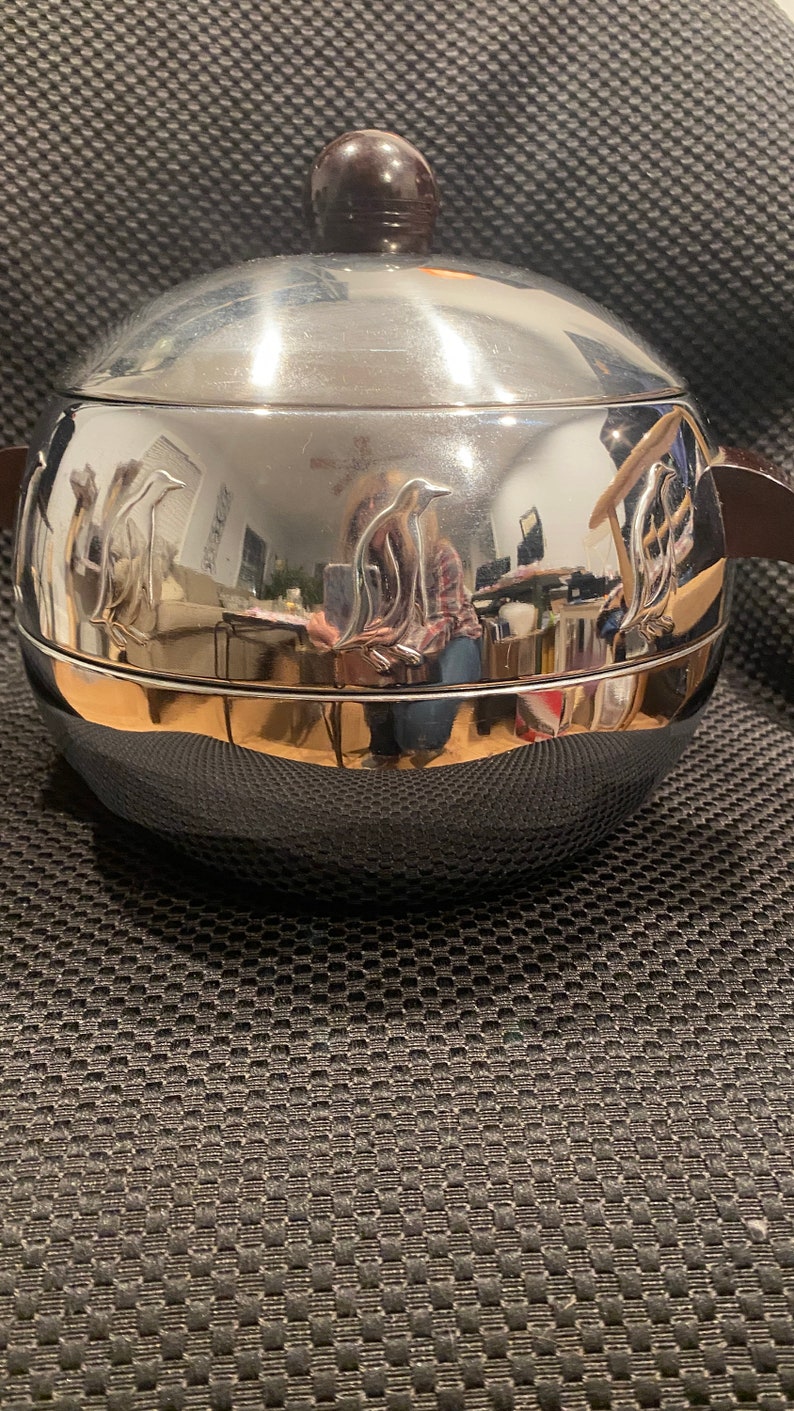 Vintage Penguin Ice Bucket With Bakelite Handles and Lid Ball. Etsy