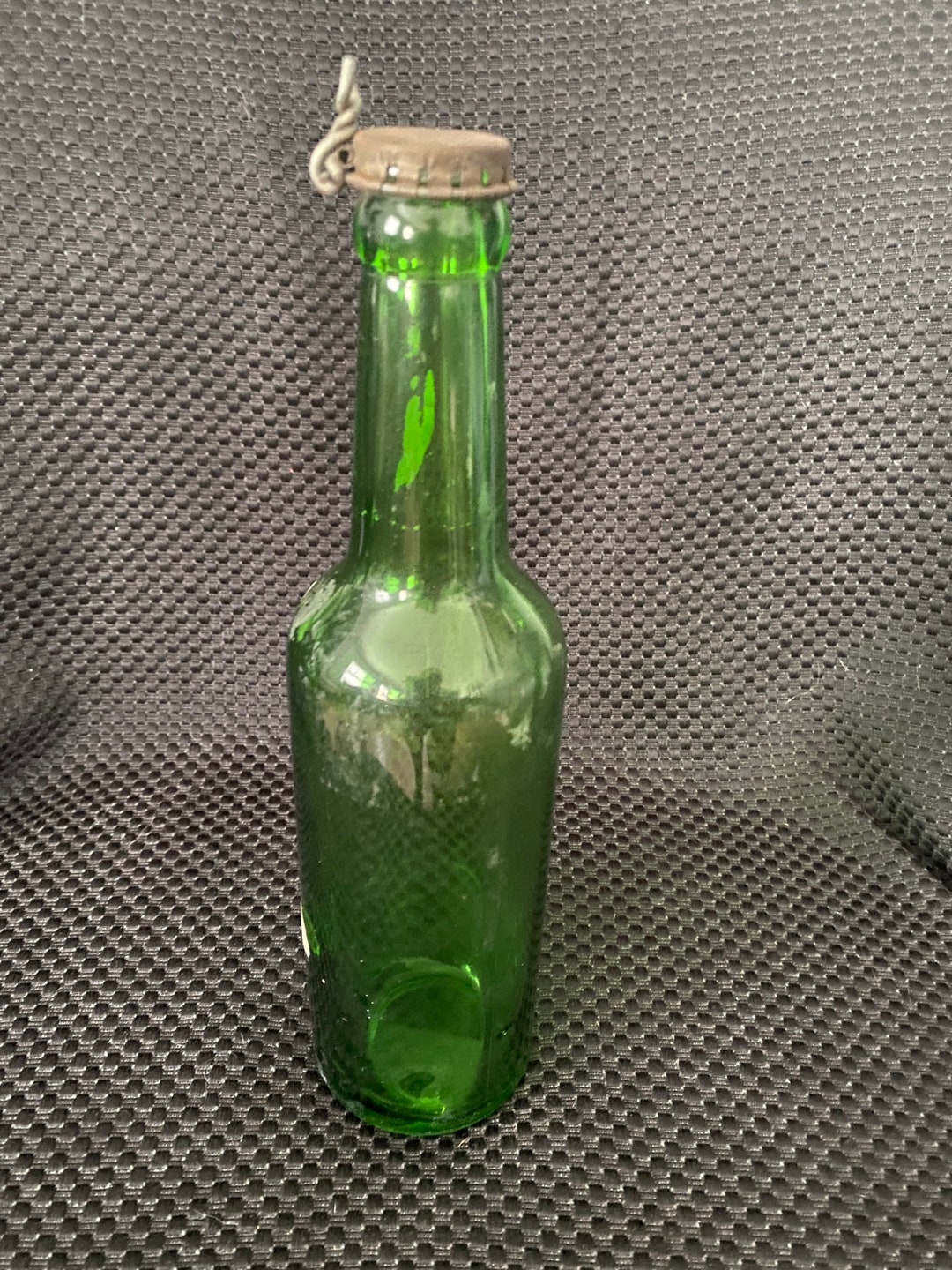 Antique Green Bottle With Metal Hinged Swing Top Closure Etsy
