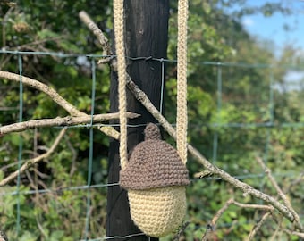PATTERN ONLY  *Crochet acorn foraging bag*