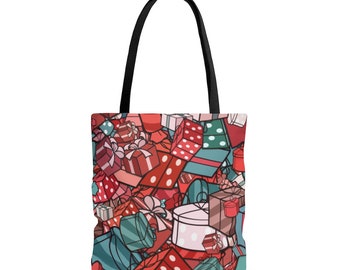 Many Colorful Gift Boxes Tote Bag, Three Sizes, Custom Made in US