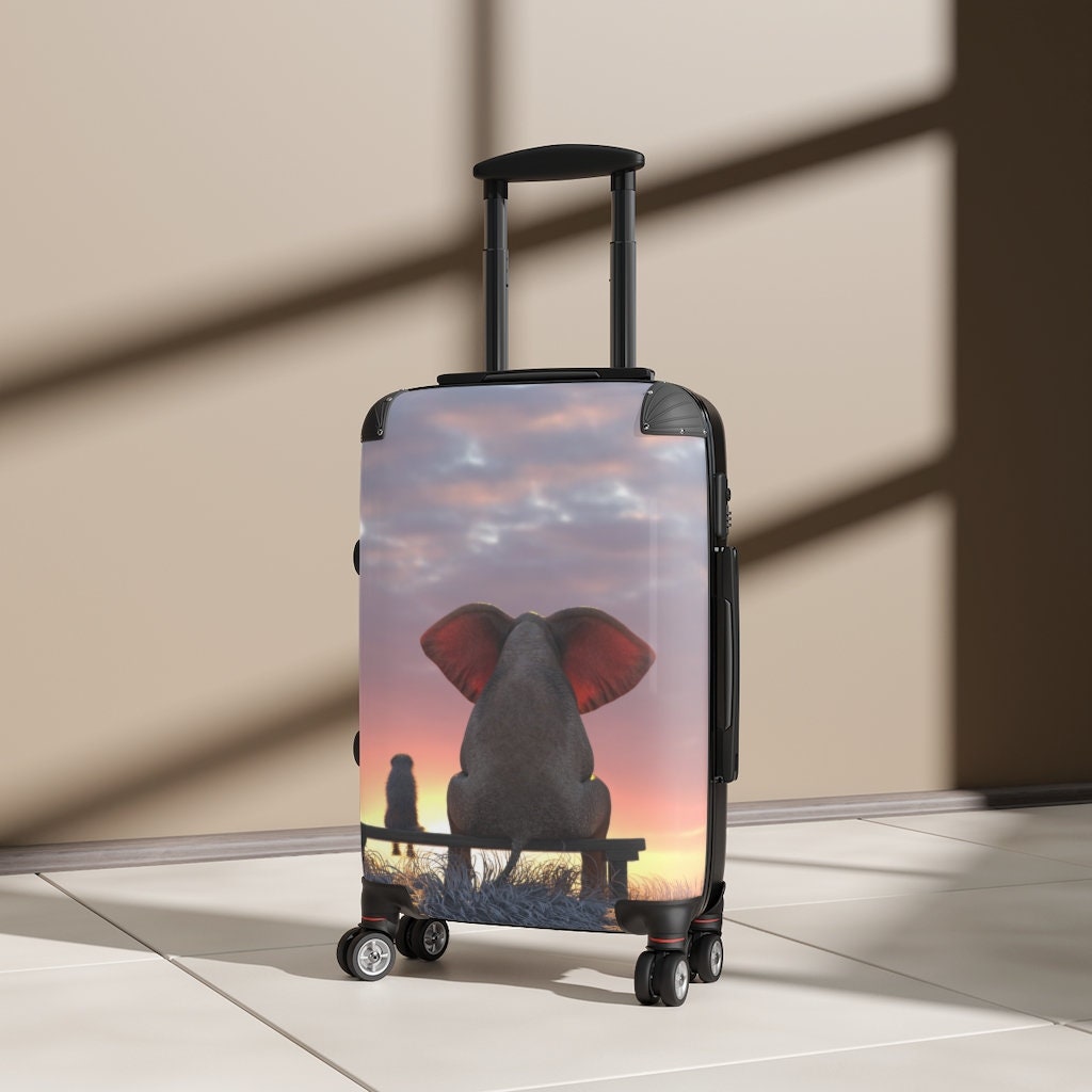 Friends Watching the Sunset Cabin Suitcase / Elephant and Meerkat Suitcase
