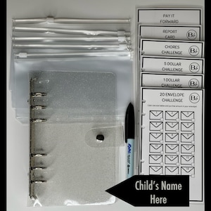 Kids Savings Challenge Bundle, Savings Challenge, Money Savings Challenge, Free Name Personalization