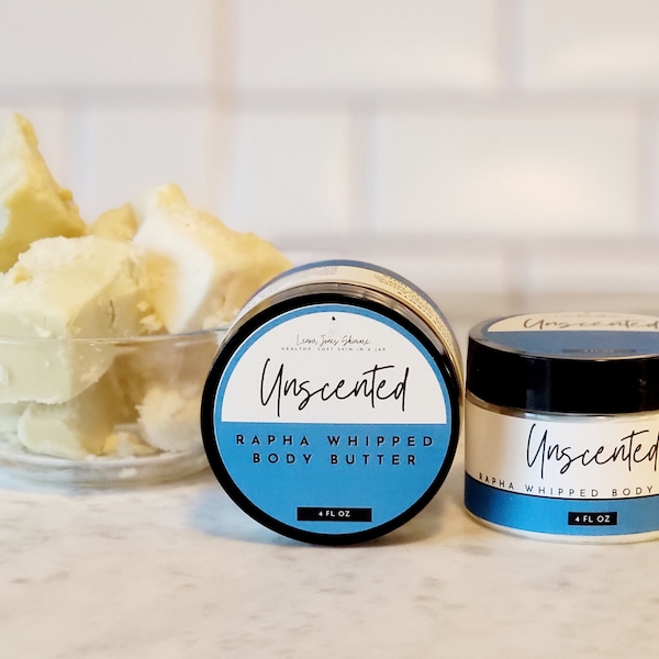 Unscented Whipped Shea Butter | Whipped Body Butter | Organic | Black Owned | No Fragrance | Natural | Handmade | Healing