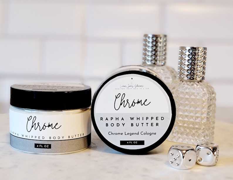 Chrome Legend Whipped Body Butter Male Scent Organic Black Owned