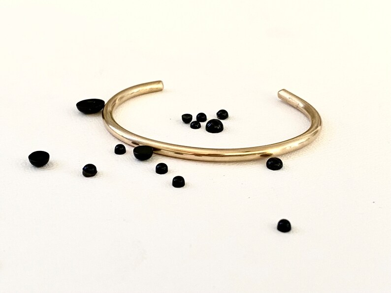 Stacking bracelet, Gift, Minimalist jewelry, Brass cuff image 2