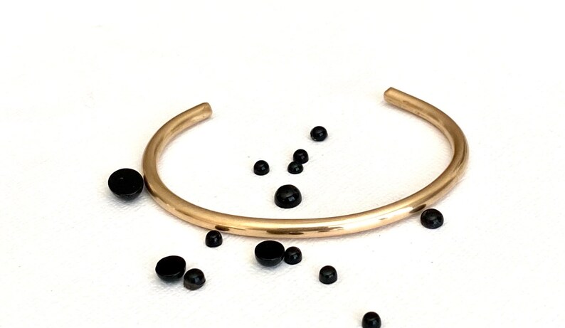 Stacking bracelet, Gift, Minimalist jewelry, Brass cuff image 5