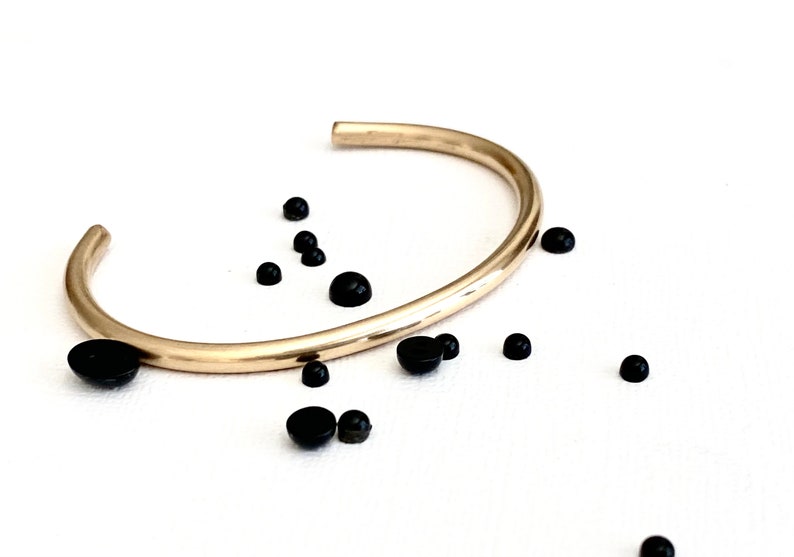 Stacking bracelet, Gift, Minimalist jewelry, Brass cuff image 1