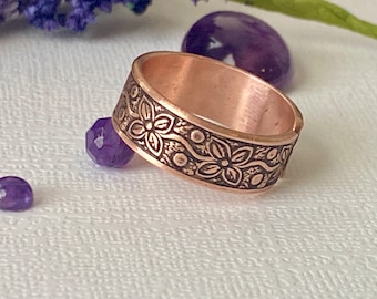 Adjustable Copper Ring Hand Made /Gift /Arthritis relief Jewelry