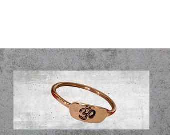 Handmade Copper Ring, Namaste yoga jewelry, Minimalist Jewelry, Gift