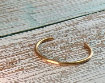 Stacking bracelet, Gift, Minimalist jewelry, Brass cuff
