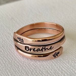 Copper Jewelry,Wrap Ring, Breathe Ring Copper,Gift for Her/Christmas gift