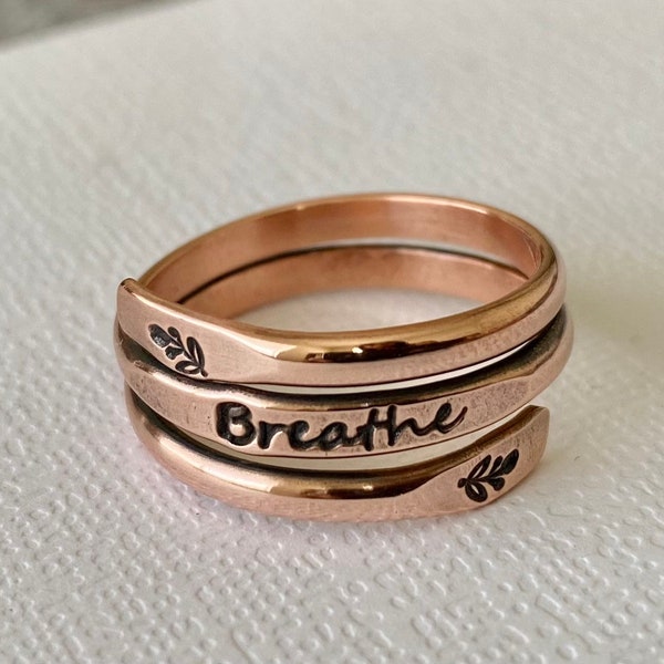 Copper Jewelry,Wrap Ring, Breathe Ring Copper,Gift for Her