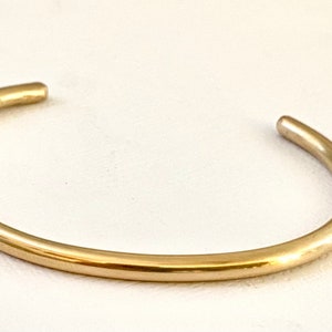 Stacking bracelet, Gift, Minimalist jewelry, Brass cuff image 6