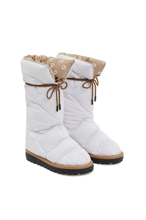 Flufie Goose Down Unisex High Boot Classic Series White - Etsy