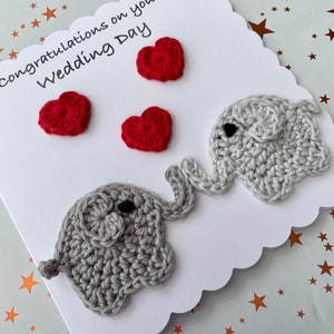 Crochê | Elefante | Dia do casamento | Casamento | corações | Amor | | Sob medida | Pensando em você | Feito à mão | Lovehearts