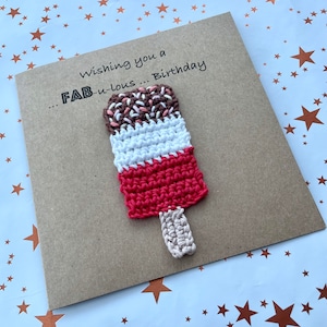 Carte au crochet | Sucette fabuleuse | Drôle | Carte d'anniversaire | Passez un fabuleux anniversaire | fait main | Crocheter | Personnalisé | Fabuleux | Sucette | Sur mesure