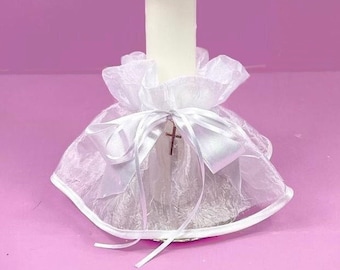 Kerzentuch Kerzenrock  zum Kommunionsanzug Kommunionkleid Taufe Braut