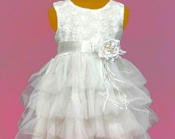 Christening dress Baby dress Headband 68 74 80 86 Girl's dress Party dress Flower girl