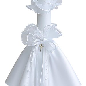 Candle skirt, drip protector, candle cloth, e.g., for communion dress, communion suit