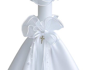 Kerzenrock Tropfschutz Kerzentuch z. Kommunionskleid Kommunionanzug