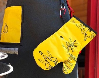 Back in Stock! Bag to Life BBQ Oven Mitt made from upcycled aircraft lifejackets